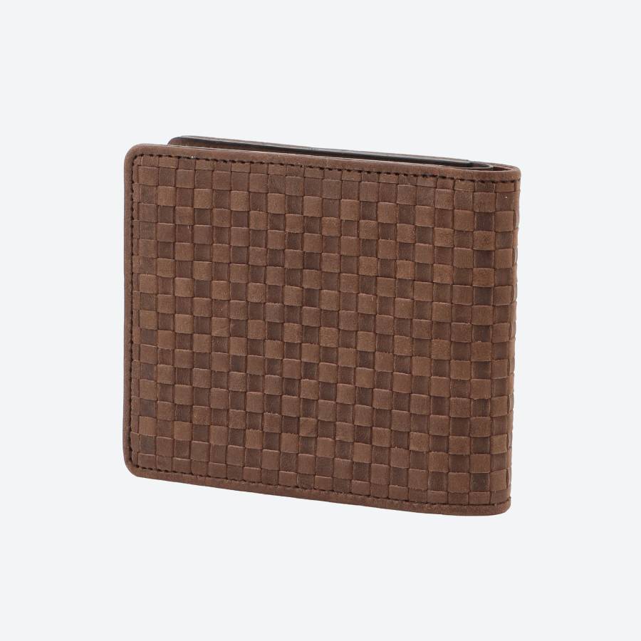 LUEGO Chicago シカゴ 小銭入れなし二つ折り財布/チョコ