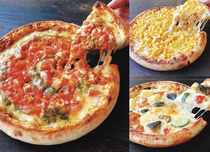 ＜ピッコロッソ＞ピザ3種セットB（ポモドーロ（旨味トマト）・太陽の恵みどっさりコーン・地中海グリル野菜）各1枚直径約21㎝×３枚