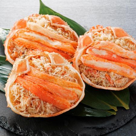 ＜弘成＞北海道産大「オオズワイ蟹」甲羅盛り140gx3個（計420g）