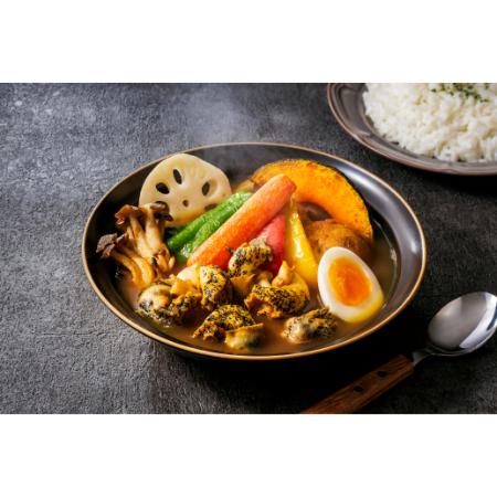＜ひがし北海道・釧路つぶ貝本舗＞つぶ貝のスープカレー5個セット