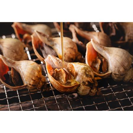 ＜ひがし北海道・釧路つぶ貝本舗＞おうち食べるつぶ焼き5粒入×2箱(タレ付き)