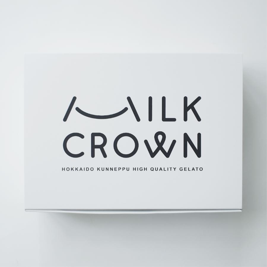 ＜MILK CROWN＞北海道くんねっぷ牛乳ジェラート（ミルク・プレミアムバニラ）120ml×6個