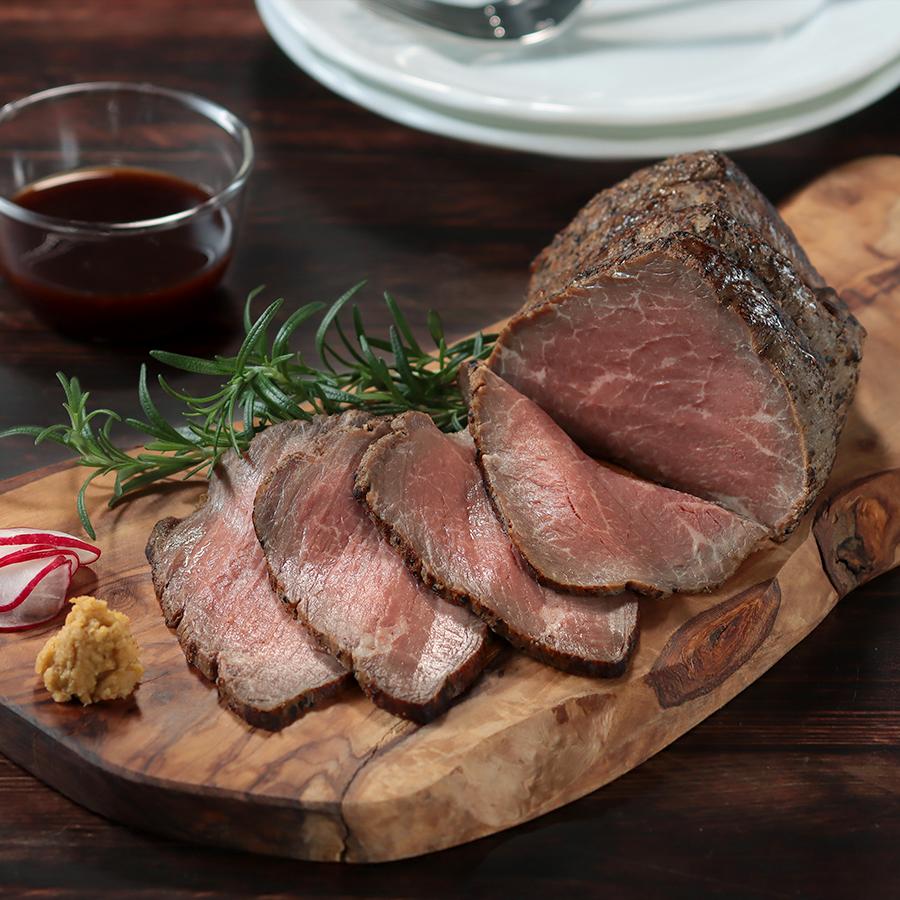 北海道産ローストビーフブロック500g(ソース・山わさび付き)