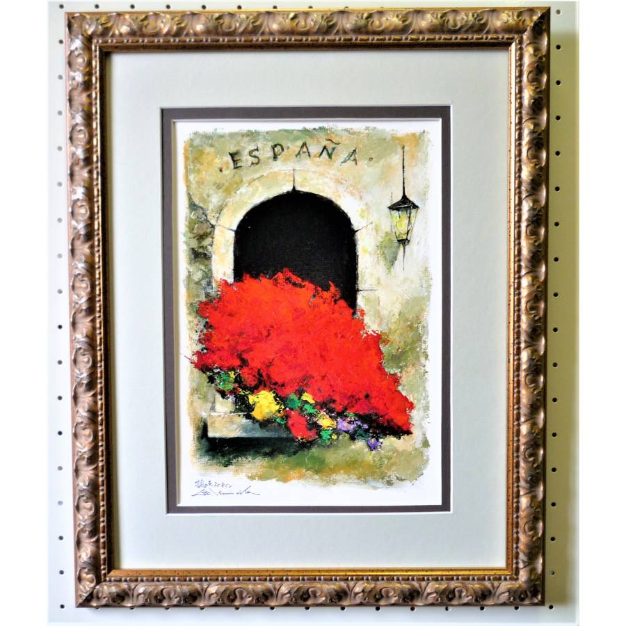 洋画家 石岡剛の描くアクリル画 ～窓辺の花スペイン～ | 三越伊勢丹
