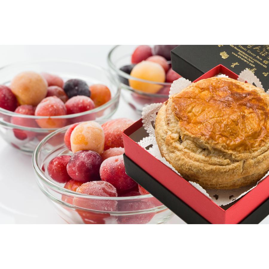 ＜大橋さくらんぼ園＞果樹園のさくらんぼパイ＆冷凍さくらんぼミックスセット