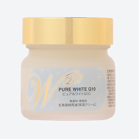 〈北海道純馬油本舗〉ピュアホワイトQ10（無香料）　保湿クリーム