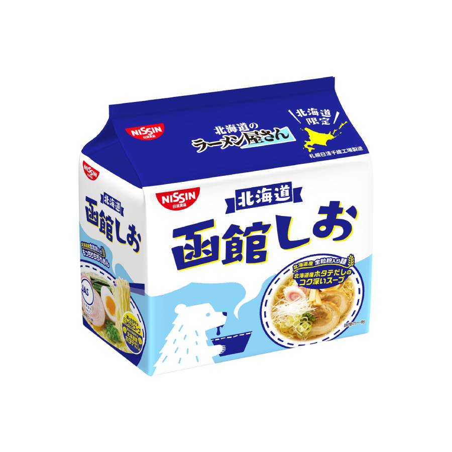 日清北海道のラーメン屋さん 函館しお 北海道限定 5食 6パック 2ケース 北海道千歳市 三越伊勢丹ふるさと納税