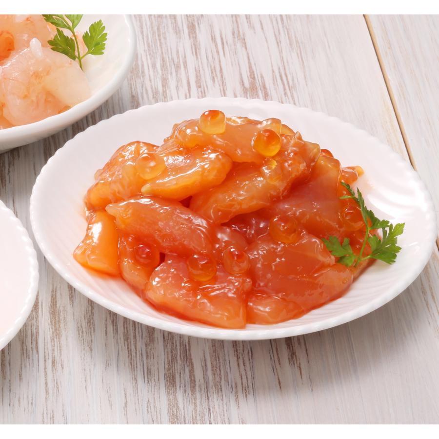 <佐藤水産>AF-202 ご飯のおとも3種(鮭ルイベ・石狩味・えび塩辛)