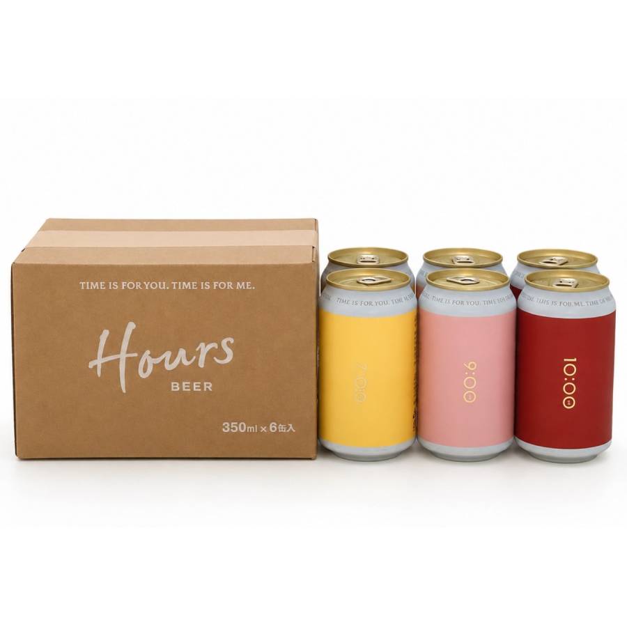 <HOURS BEER>クラフトビール3種飲み比べ6本セット 350ml×6本
