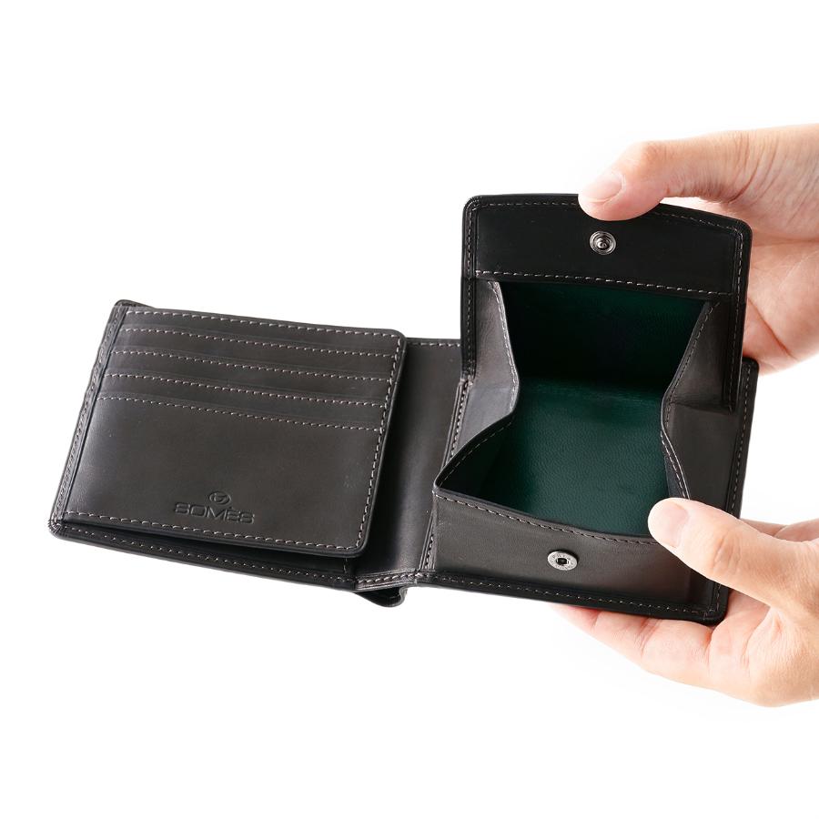 ＜ソメスサドル＞FE-32    2つ折財布　チョコレートブラウン