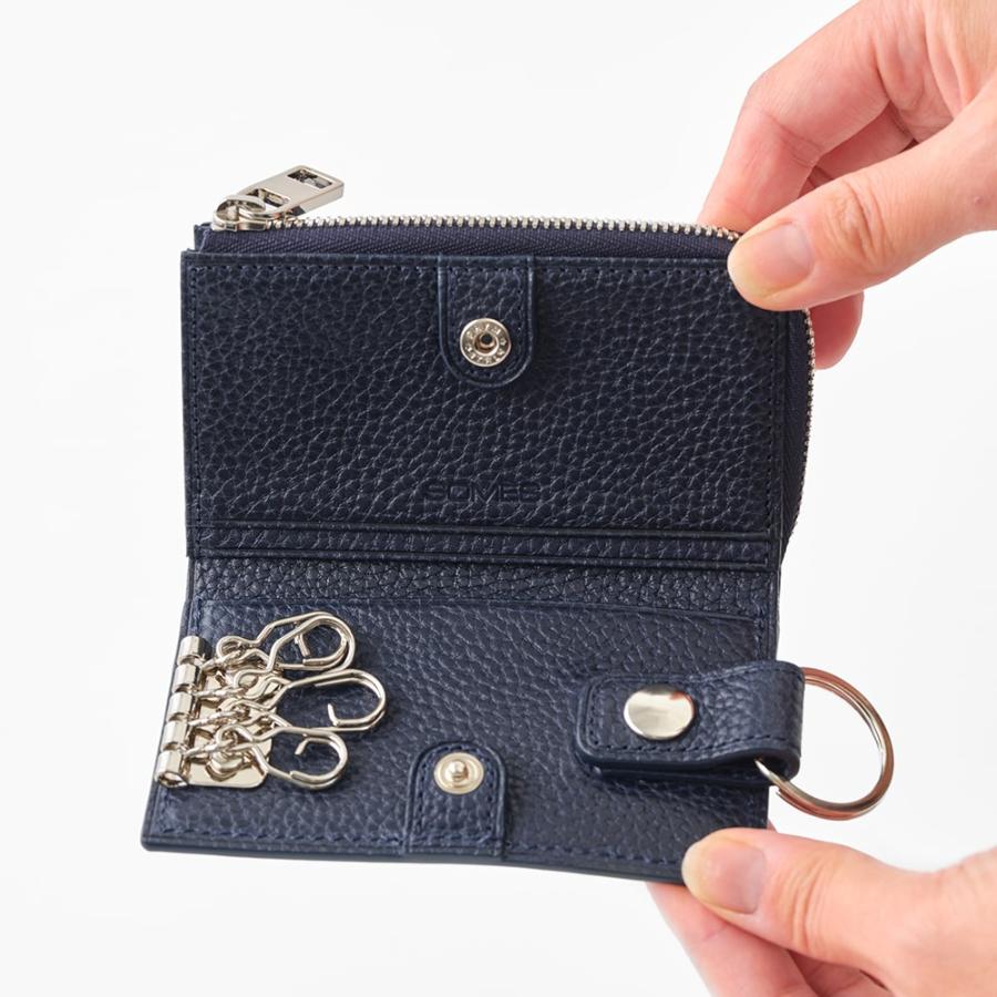 <ソメスサドル>GL-03 キー&コインケース ネイビー