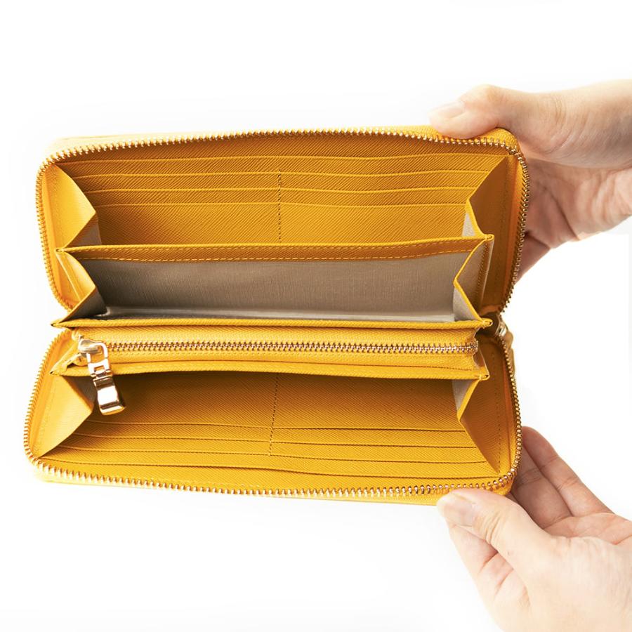 <ソメスサドル>PT-71 ラウンド長財布 イエロー