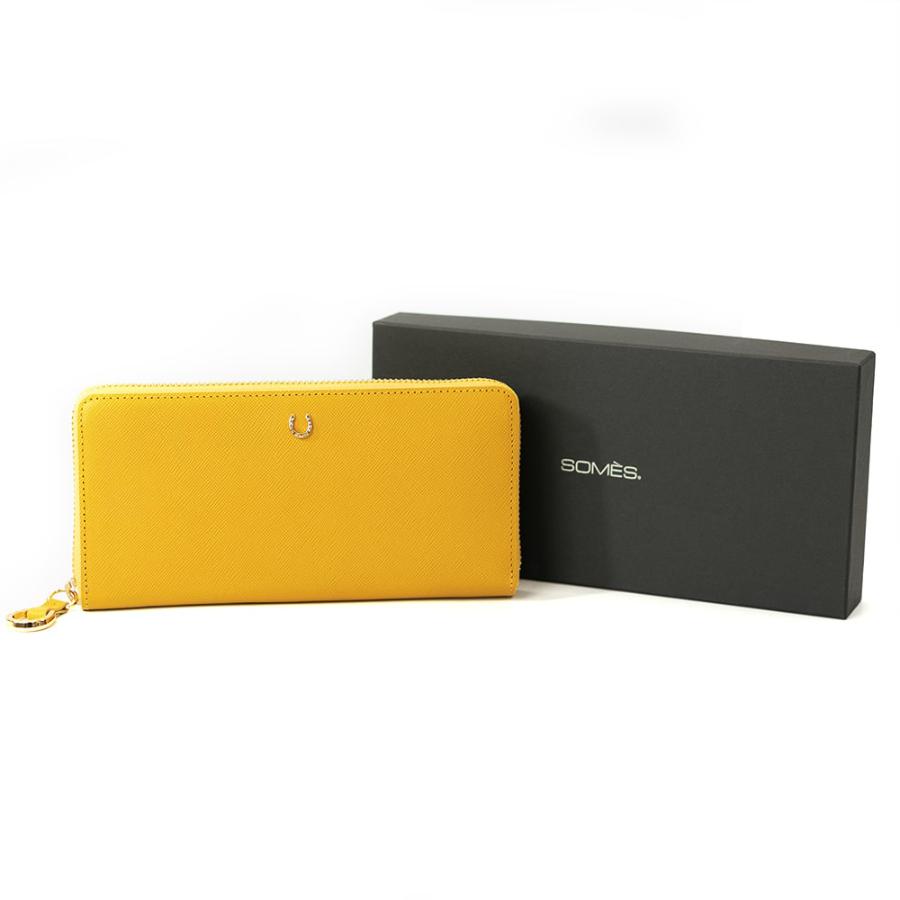 <ソメスサドル>PT-71 ラウンド長財布 イエロー