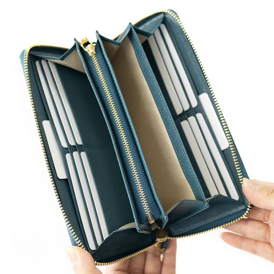 <ソメスサドル>PT-71 ラウンド長財布 ブルー