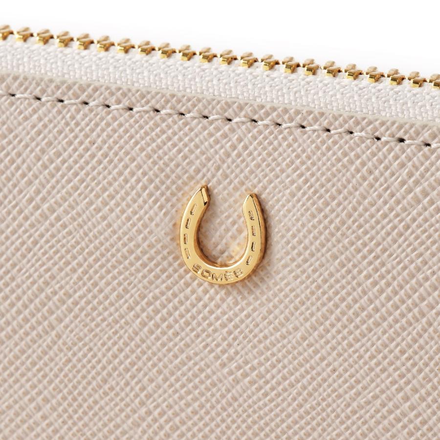 <ソメスサドル>PT-71 ラウンド長財布 アイボリー