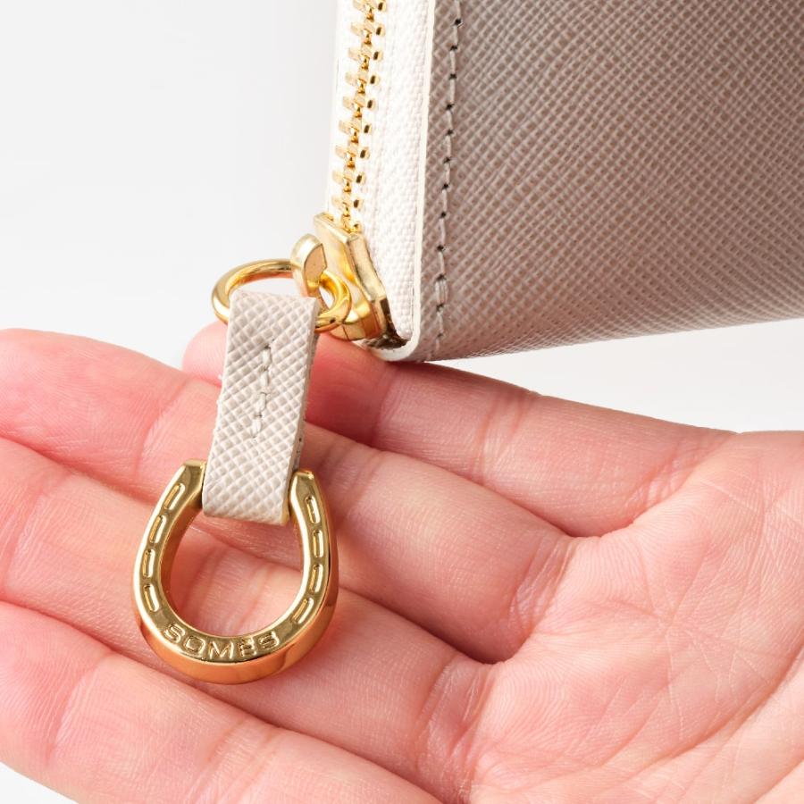 <ソメスサドル>PT-71 ラウンド長財布 アイボリー