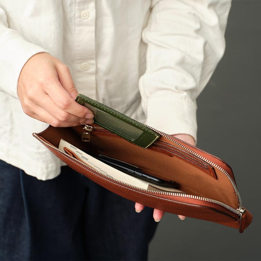 <ソメスサドル>GL-07 クラッチバッグ ブラウン