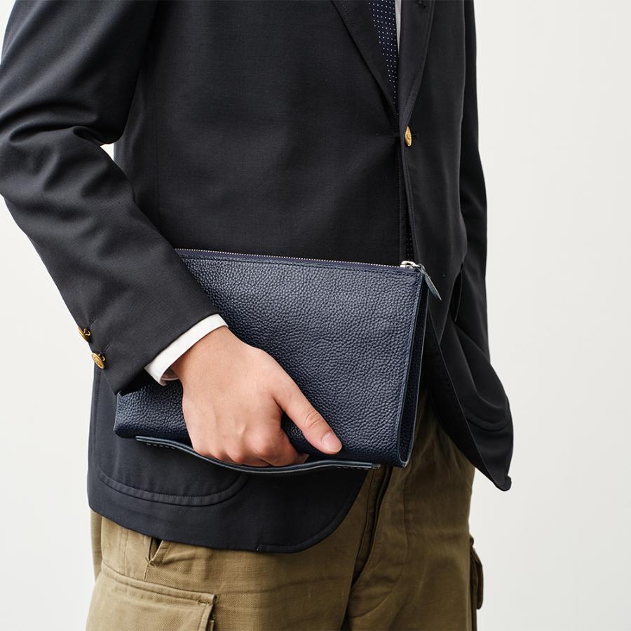 <ソメスサドル>GL-07 クラッチバッグ ネイビー