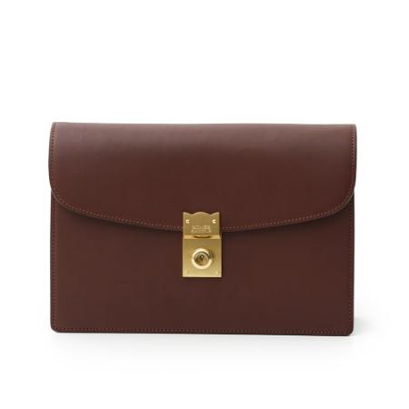 ＜ソメスサドル＞EX-32　クラッチバッグ　ブラウン