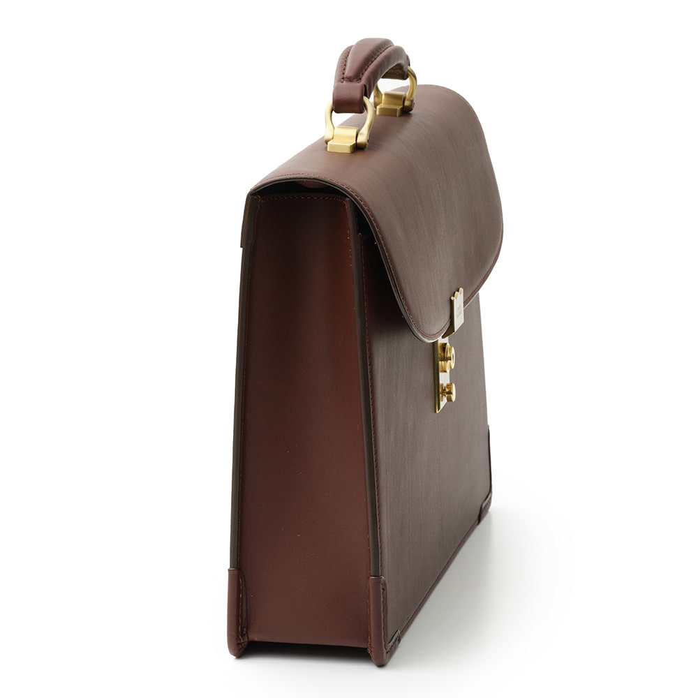 <ソメスサドル>EX-33 フラップブリーフケース ブラウン