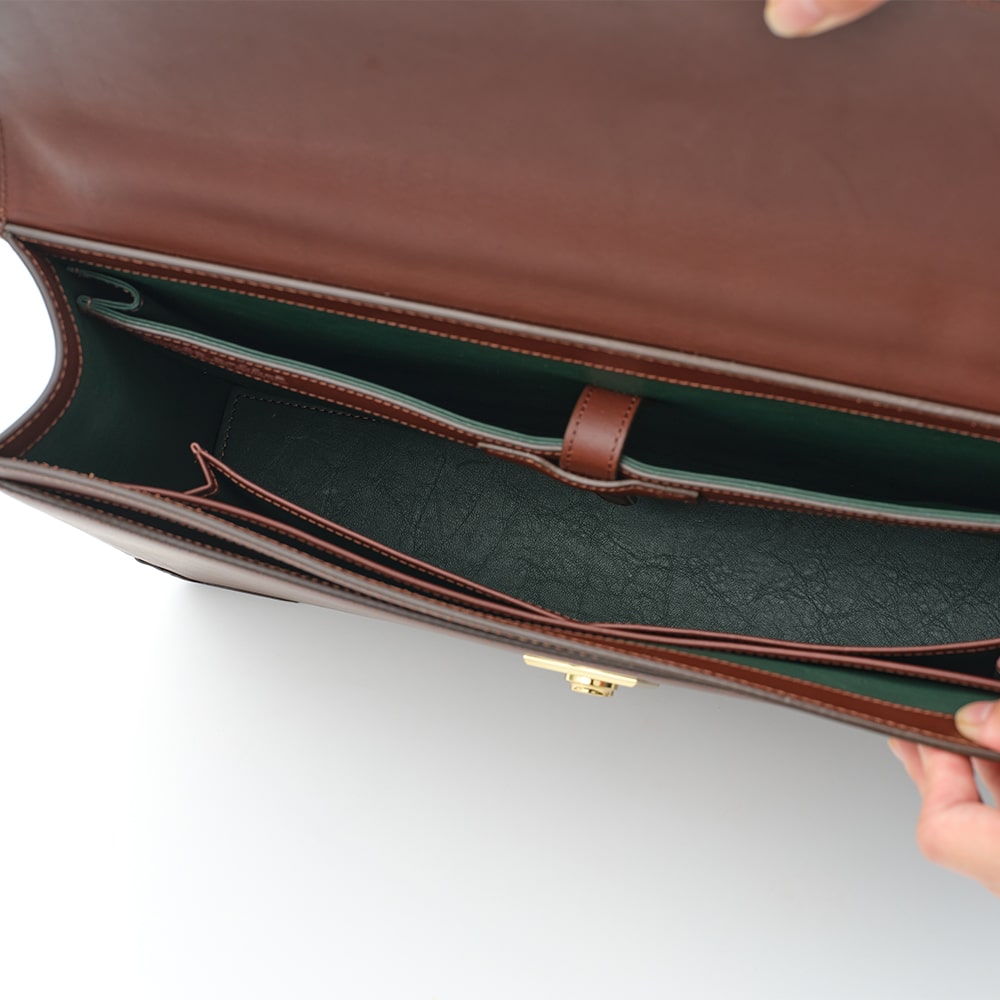 <ソメスサドル>EX-33 フラップブリーフケース ブラウン