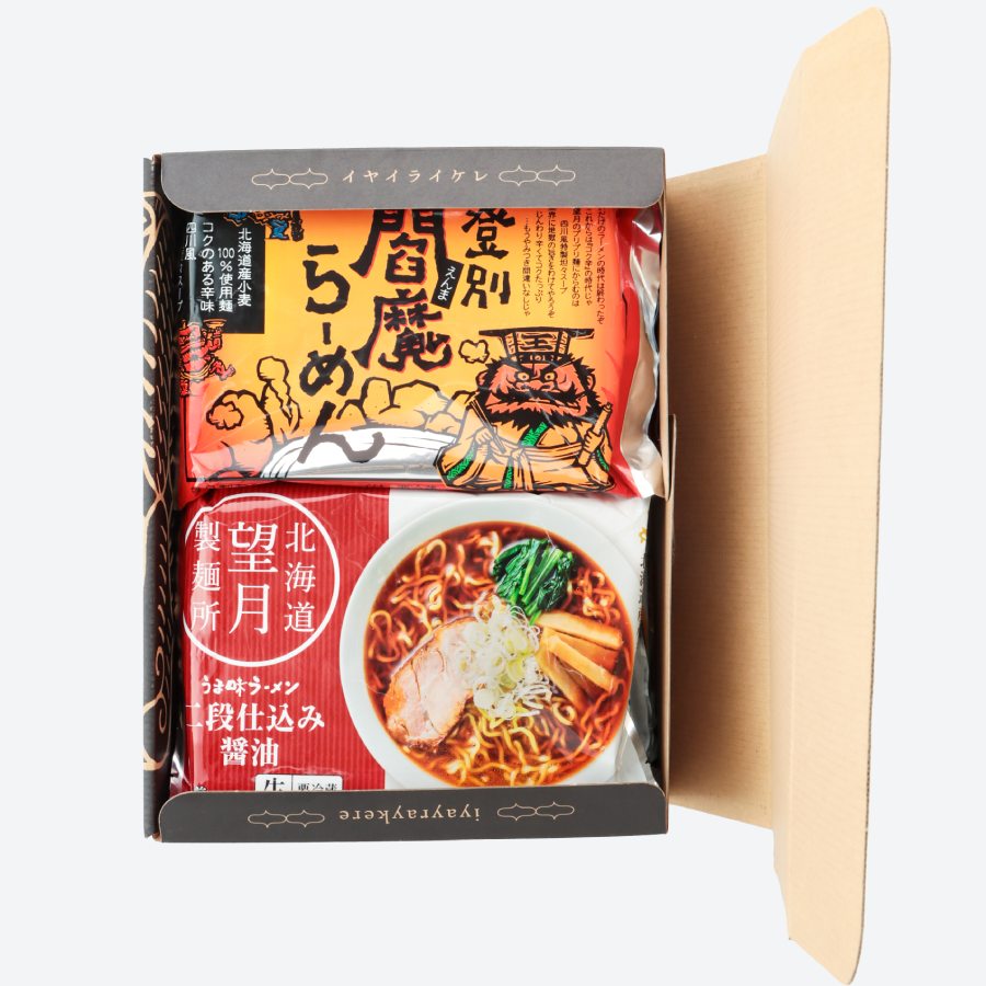 ＜望月製麺所＞6種の味が楽しめる　北海道小麦ラーメン12食セット