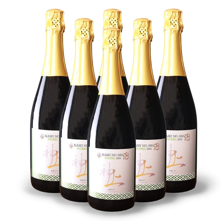 <上ノ国ワイナリー>上ノ泡ロゼセイベルスパークリング2023 750ml×6本