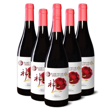 ＜上ノ国ワイナリー＞上の赤メルロー2023 750ml×6本