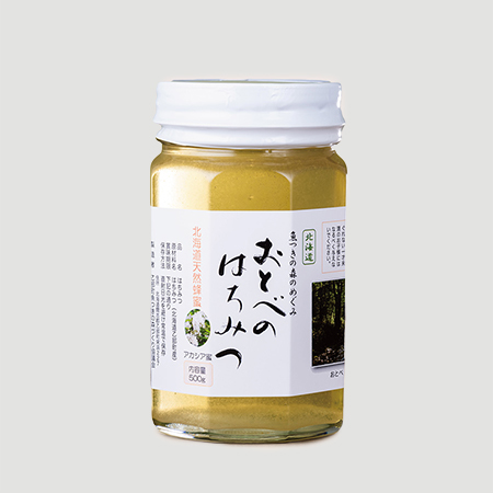 北海道乙部町産100％天然蜂蜜「おとべのはちみつ」アカシア500g×1本