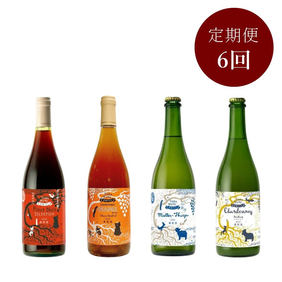 <多田ワイナリー>野生酵母ワイン750ml×2本【ワイナリーおまかせ】(6回定期便)