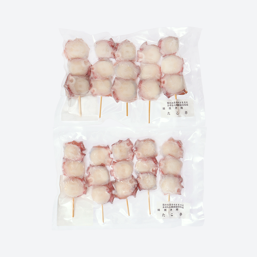 ＜北るもい漁業協同組合＞北海道苫前産たこ串5本入×2袋