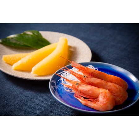 ＜重原商店＞お刺身用甘えび（500g）・味付けかずのこ（140g×2）セット