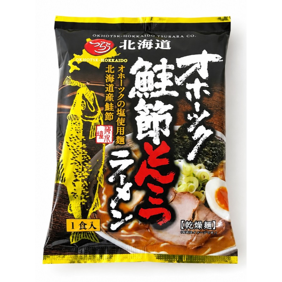 <つらら>オホーツクの鮭節とんこつラーメン1食×16袋