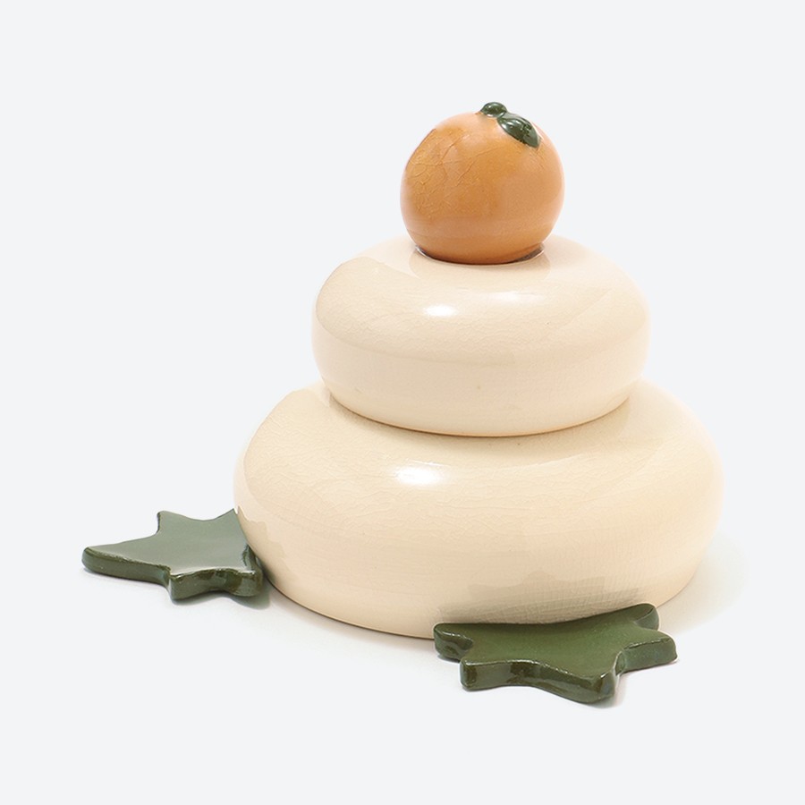 ＜輪果窯＞鏡もち（陶器製）
