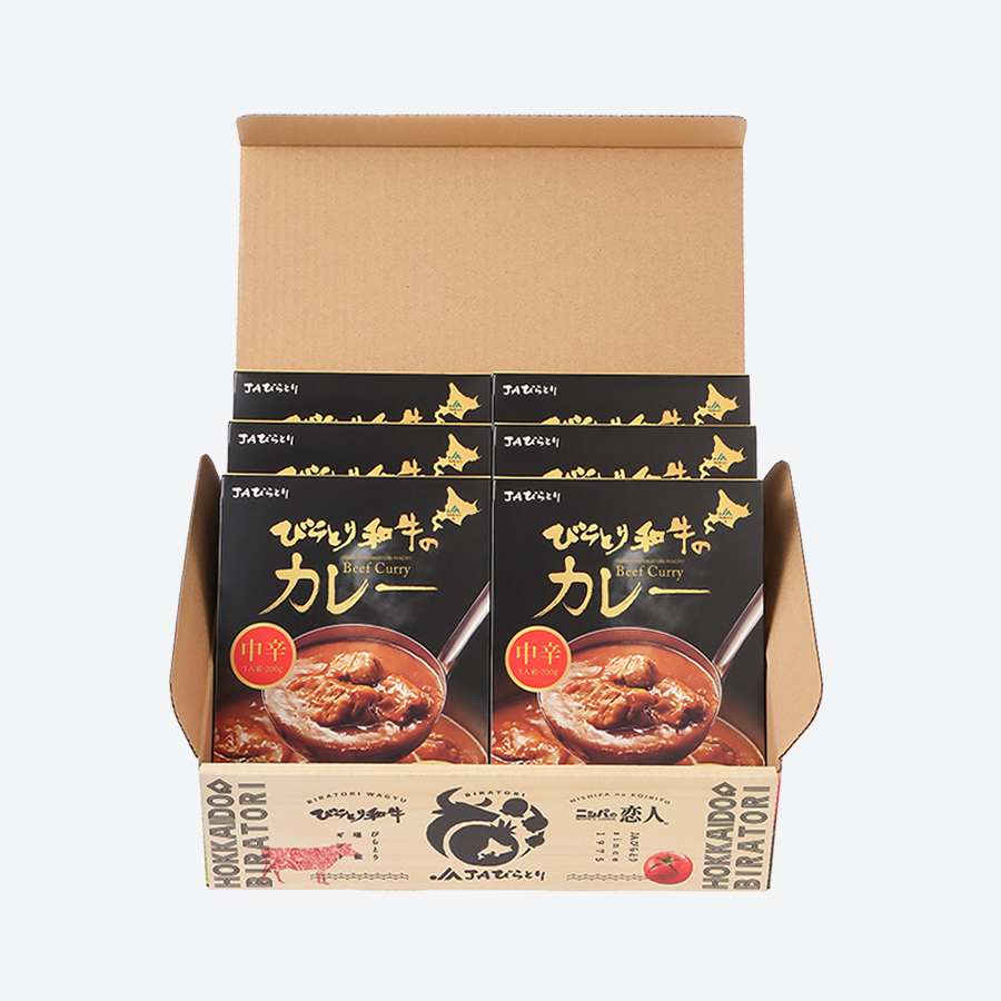 ＜JAびらとり＞びらとり和牛カレー中辛200g×6箱