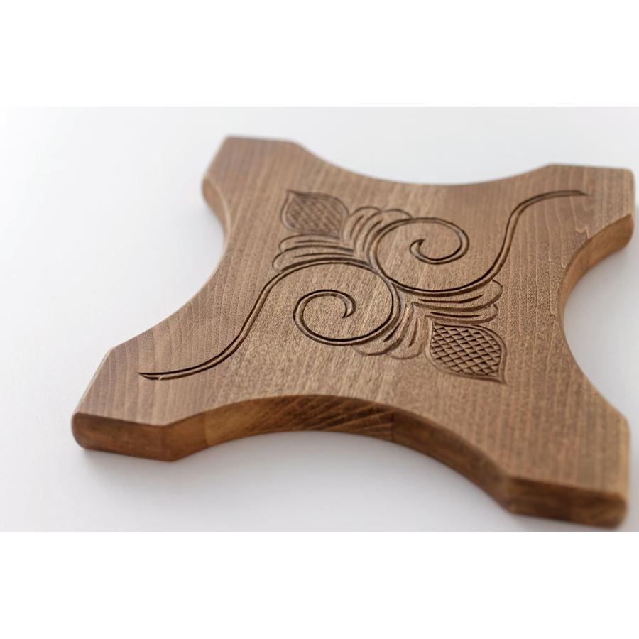 <ramgu>鍋敷き Lサイズ mebae ウォルナット