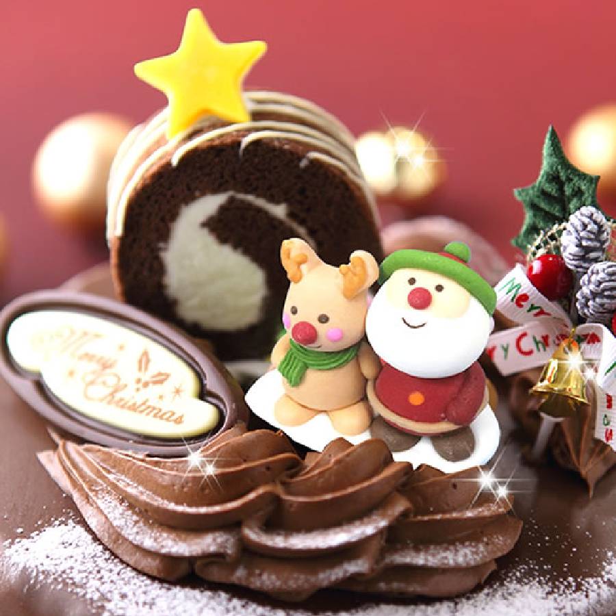 ＜スイートますや＞クリスマスケーキ『ロールノセタ』6号サイズ