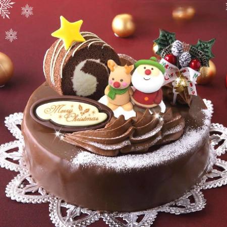 ＜スイートますや＞クリスマスケーキ『ロールノセタ』6号サイズ