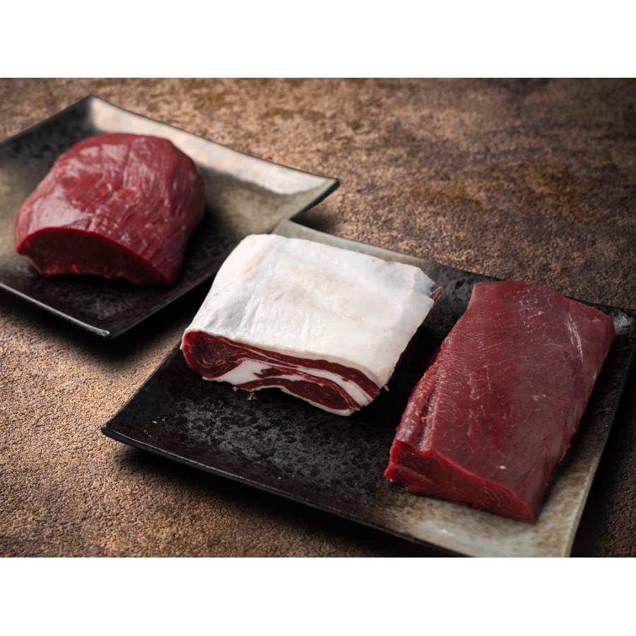 <上田精肉店>エゾ鹿肉ロースト3点セット(ロース・モモ・バラ)