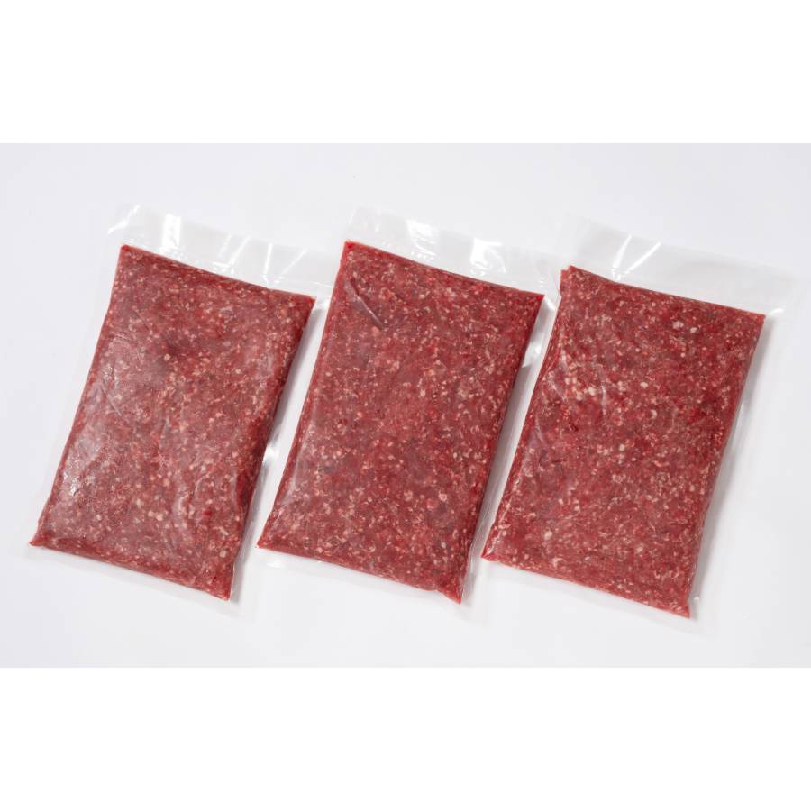 <上田精肉店>エゾ鹿挽肉500g×3