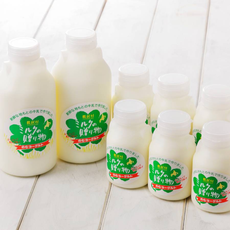 ＜酪楽館＞飲むヨーグルト8本～ミルクの贈り物セット～（150ml×6本、500ml×2本）