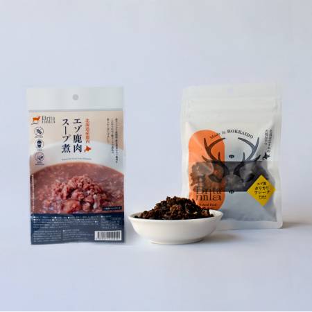 ＜エゾ鹿ブリタニア＞犬用 エゾ鹿カリカリフレークとウェットフードセット