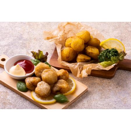 ＜ほたて屋だいえい＞クリスピーボールとほたてフライ