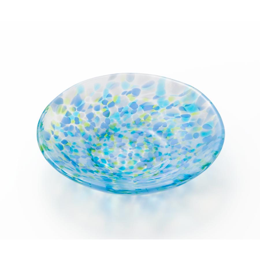 ＜津軽びいどろ＞色色豆皿 4種  (菜の花・若葉・ねぶた夜祭・水鞠)