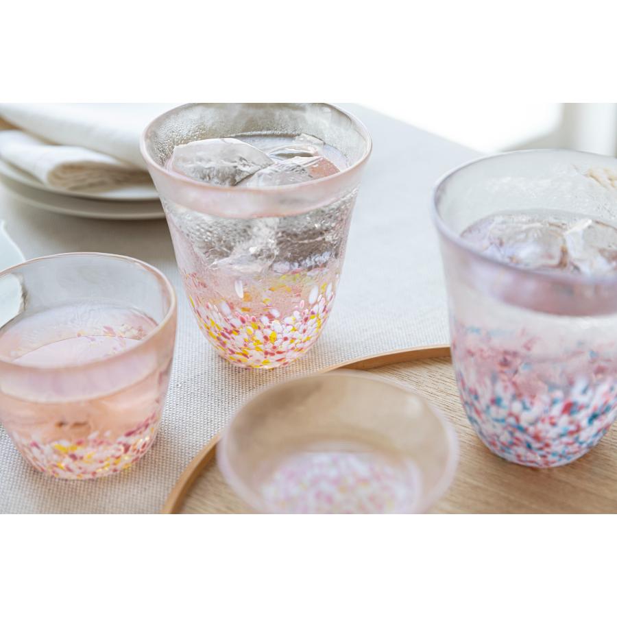 ＜津軽びいどろ＞sakuraグラスペア（菜の花・青い空）