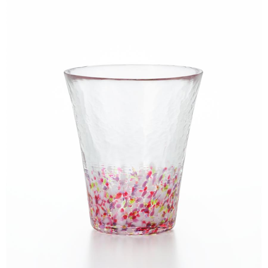 ＜津軽びいどろ＞にほんの色タンブラー2種(舞う桜・雪の灯)