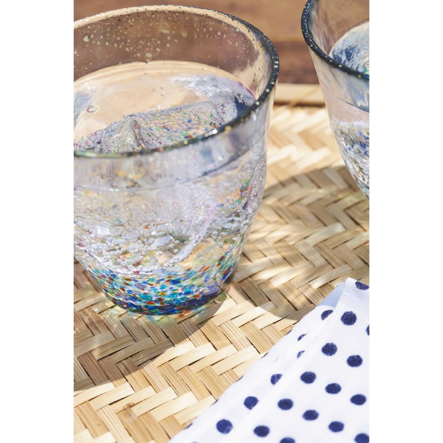 <津軽びいどろ>まつり金彩ロックグラス