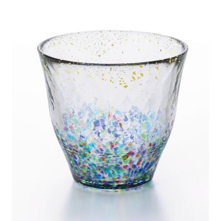 ＜津軽びいどろ＞まつり金彩ロックグラス