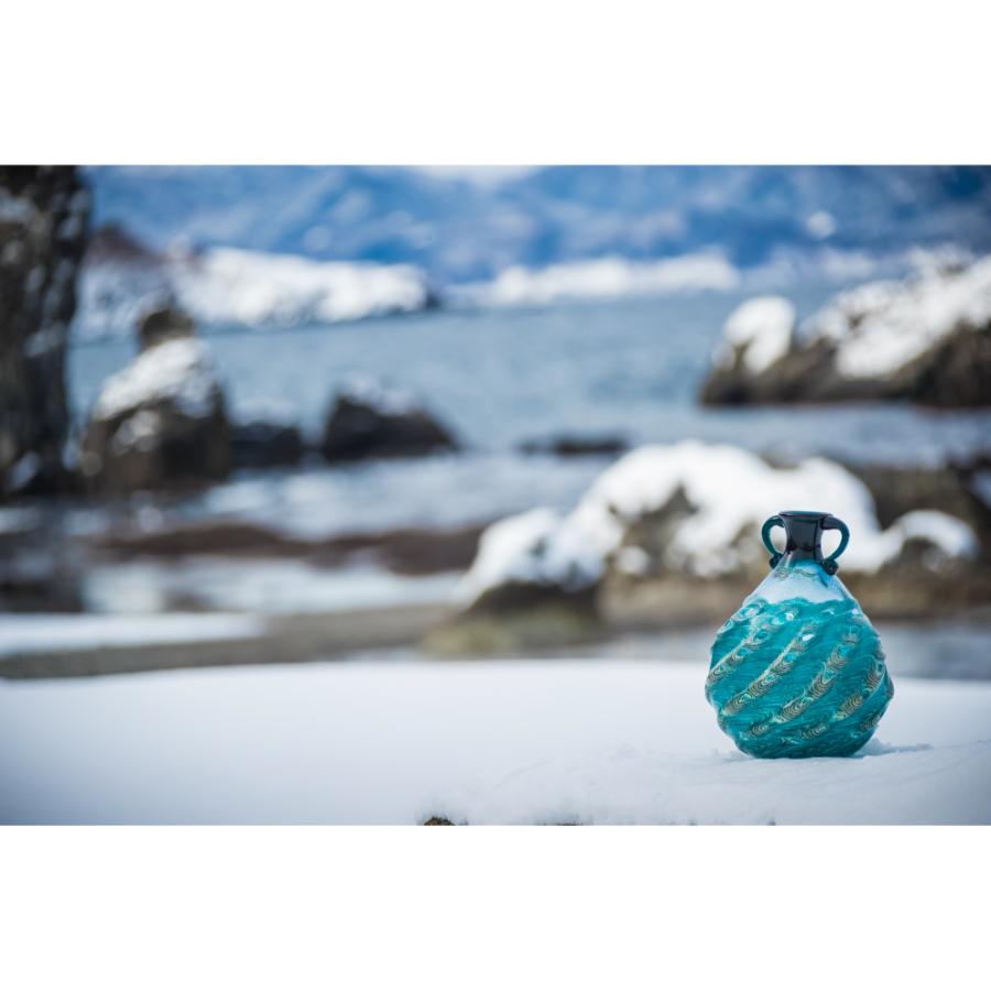 ＜津軽びいどろ＞津軽海峡　花器