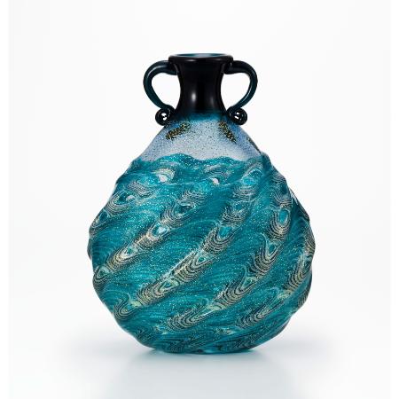 ＜津軽びいどろ＞津軽海峡　花器